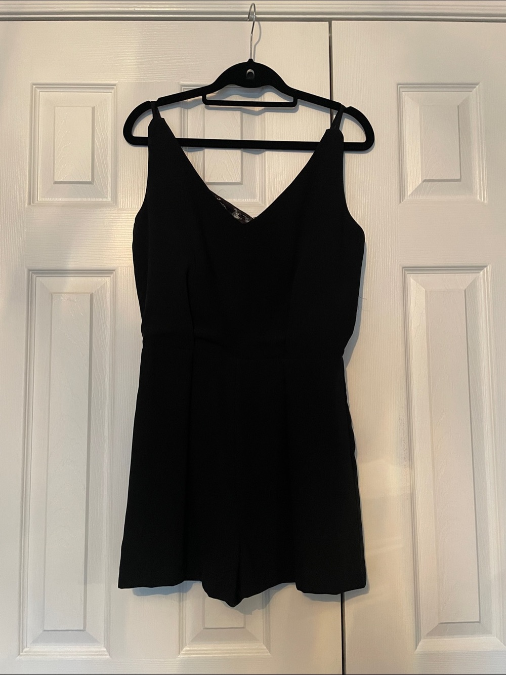 Classic Black V-Neck Sleeveless Mini Romper